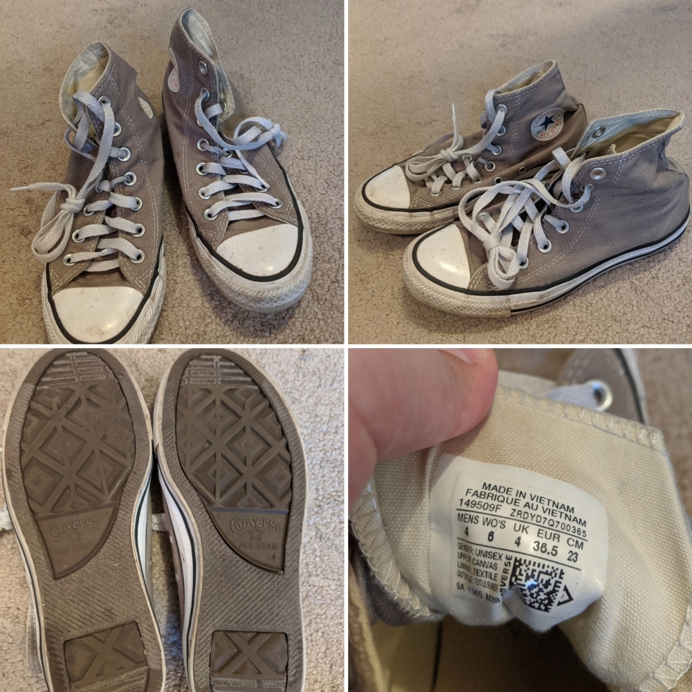 Grey Converse high tops